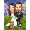 Футболни карикатури за двойки