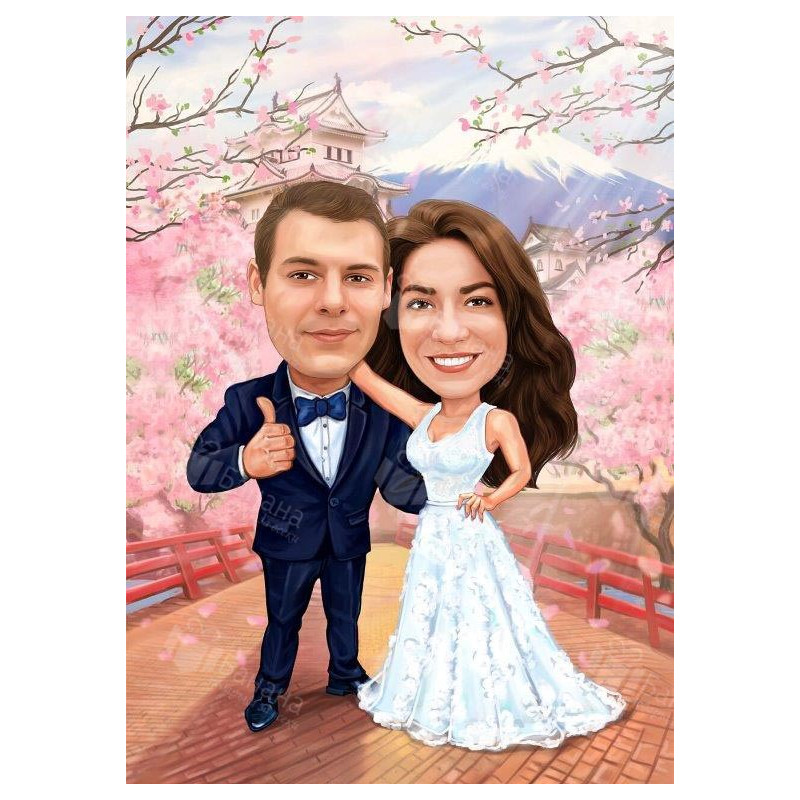 Карикатури на младоженци