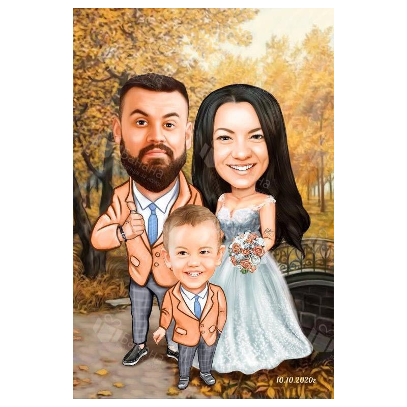 Карикатури на младоженци