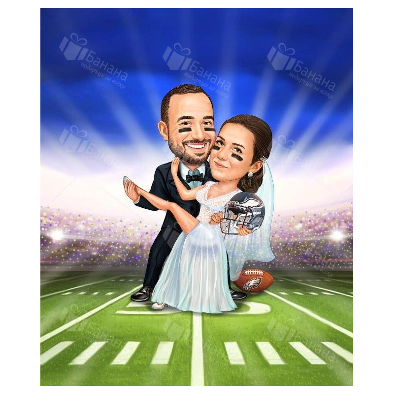 Карикатури на младоженци