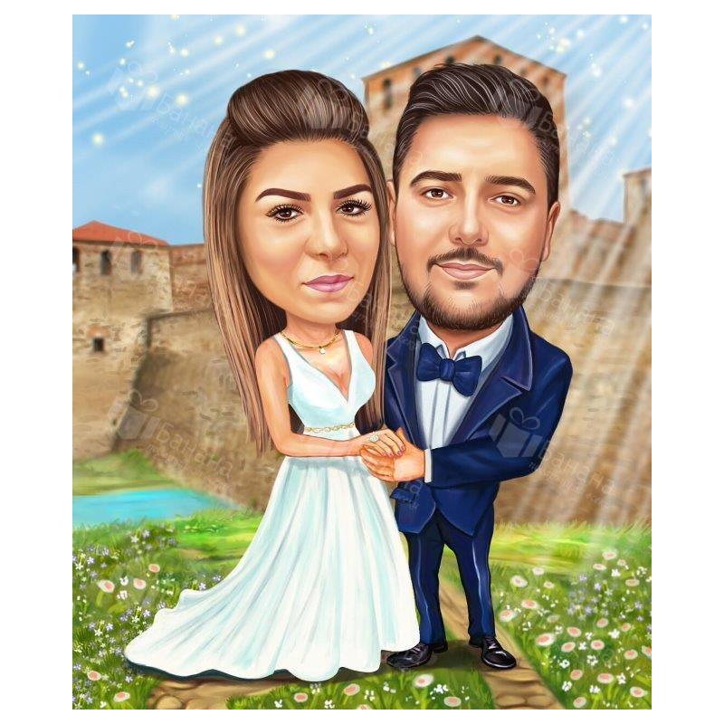 Карикатури на младоженци