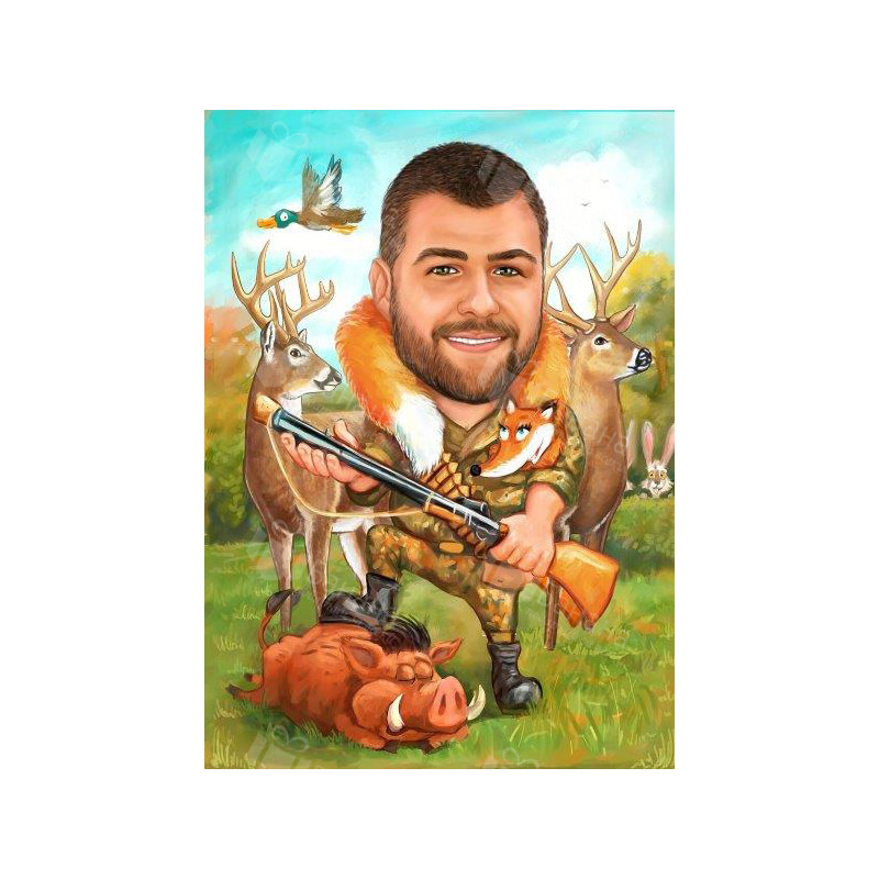 Карикатура - подарък за ловец