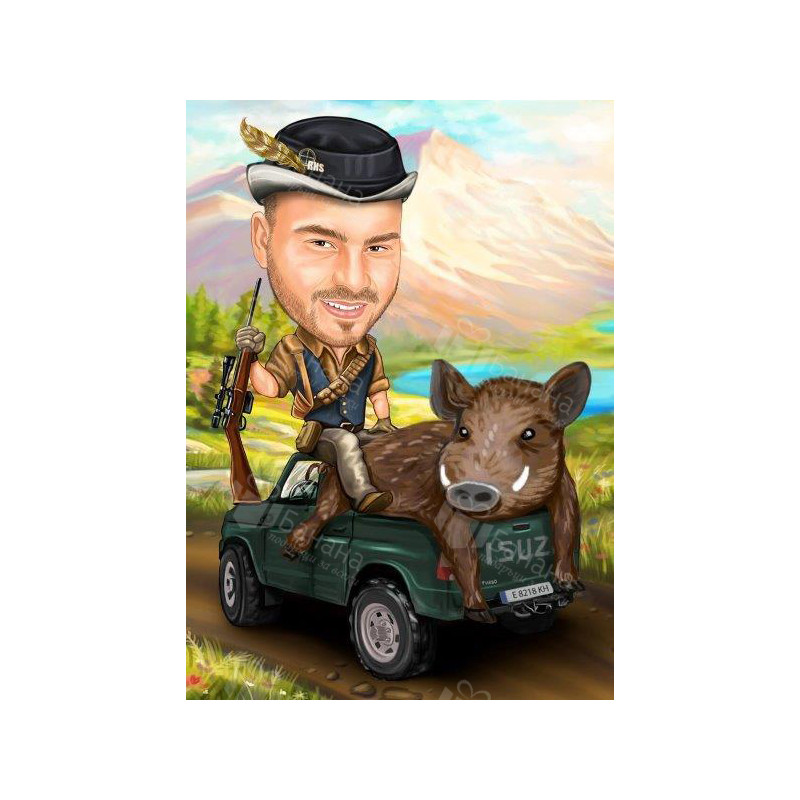 Карикатура - подарък за ловец