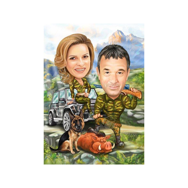 Карикатура - подарък за ловец