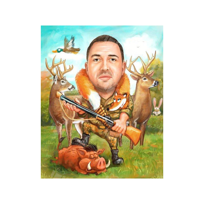 Карикатура - подарък за ловец