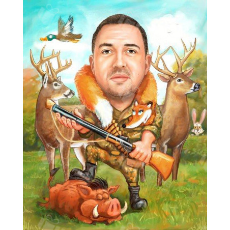 Карикатура - подарък за ловец