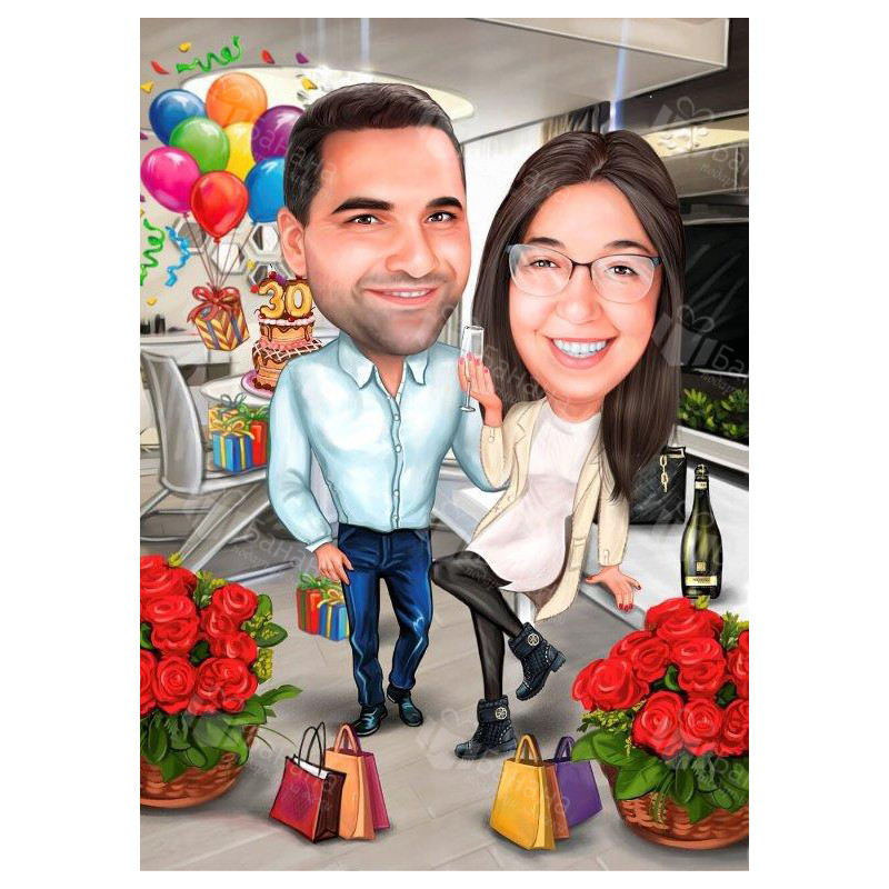 Карикатура за двама