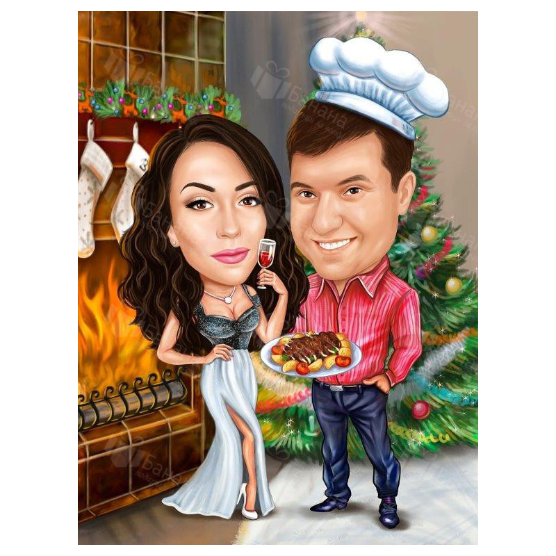 Карикатура подарък за Коледа