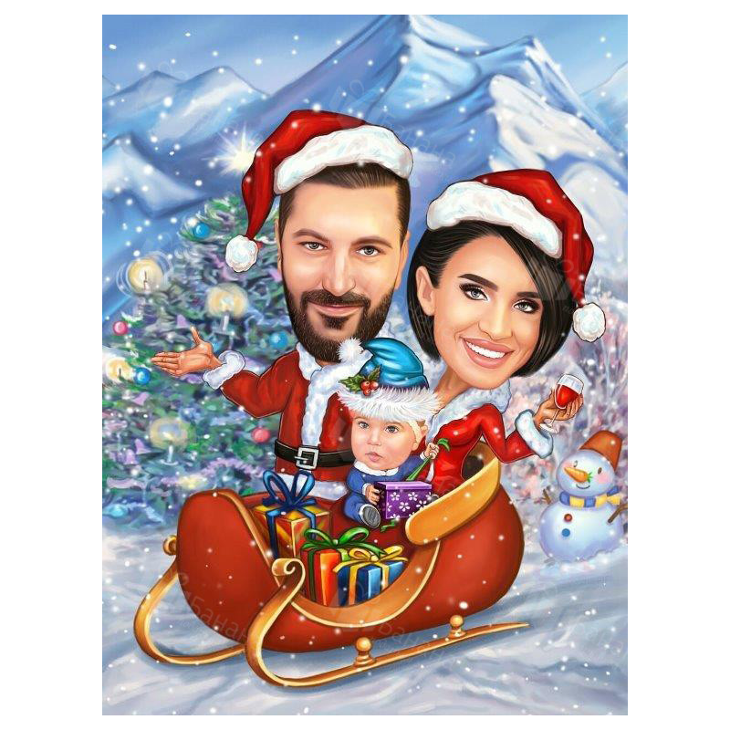 Зимен шарж с шейна