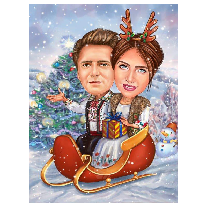 Зимен шарж с шейна