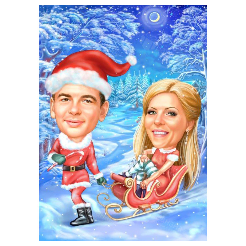 Зимен шарж с шейна