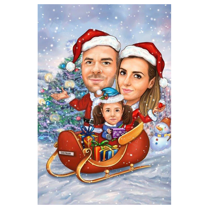 Зимен шарж с шейна