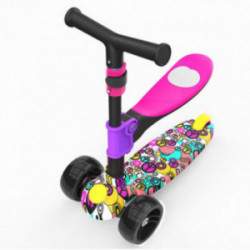 Тротинетка 3в1 009 розова