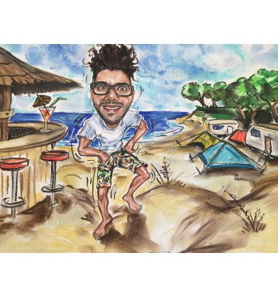 Пастелна карикатура – подарък с настроение