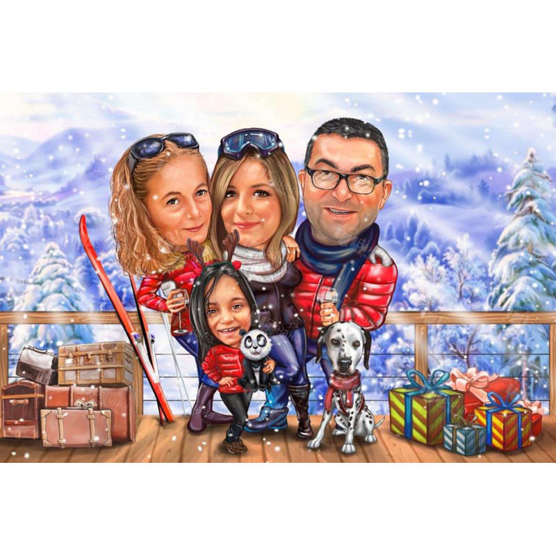 Карикатура с коледен сюжет