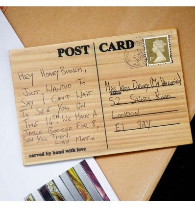 Картичка от дърво