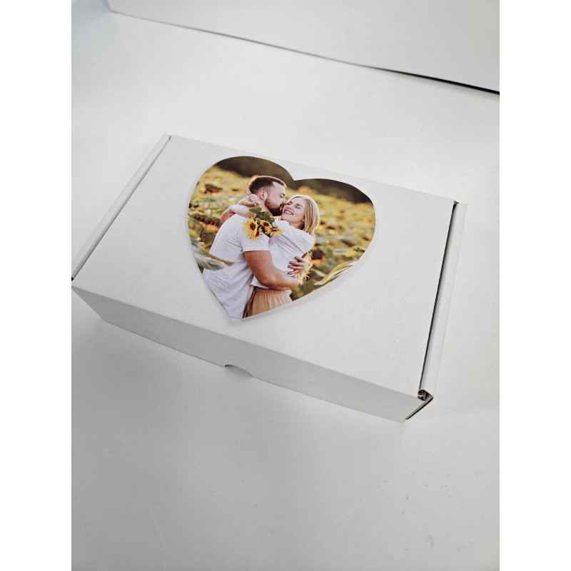 Пъзел сърце със снимка текстилен