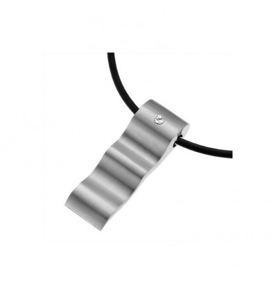 Колие “Curve“ - стомана + кристал