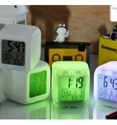 Настолен антистрес LED часовник 7 цвята