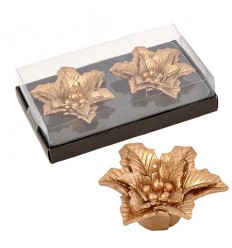 Свещ коледна звезда 2бр. амбър