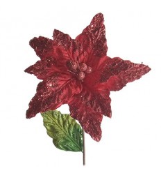 Коледна звезда червена