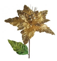 Коледна звезда злато