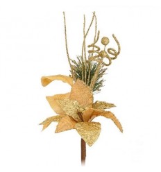 Коледна звезда злато