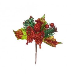 Декорация червена 15см.