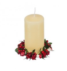 Коледен венец за свещ  гъбки