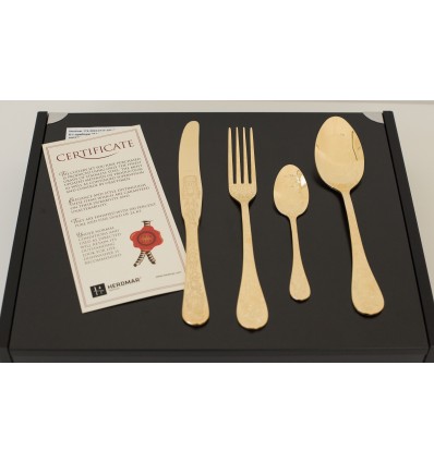 HERDMAR Комплект прибори за хранене “SANTAMARTA“- 24 части - позлатени