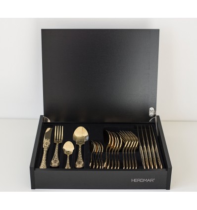 HERDMAR Комплект прибори за хранене “SANTAMARTA“- 24 части - позлатени