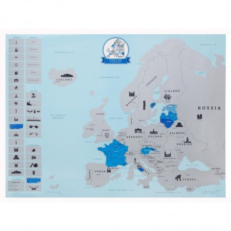 Скреч карта Европа