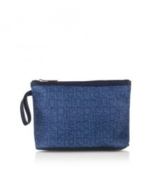 Дамски несесер, щампа синьо