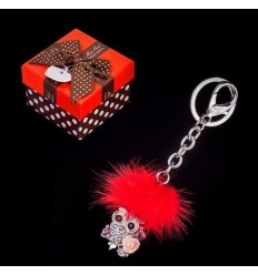 Ключодържател бухал роза