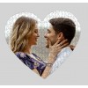 Пъзел сърце със снимка текстилен