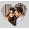 Пъзел сърце със снимка текстилен