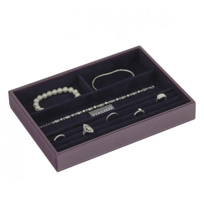 Кутия за бижута 4 секции лилаво