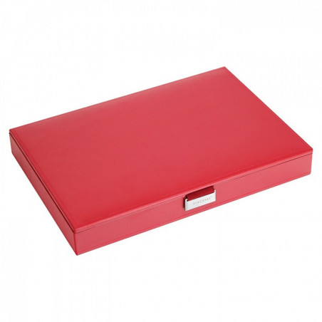 Голяма кутия за бижута с капак червено