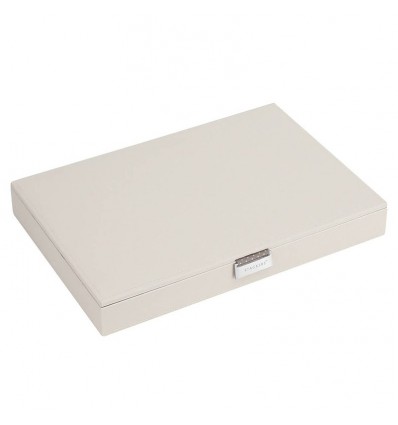 Голяма кутия за бижута с капак ванилия мока