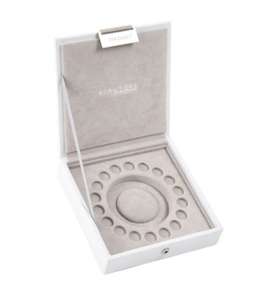 Кутия за бижута с капак бяла