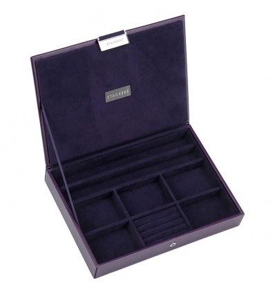 Кутия за бижута с капак лилаво