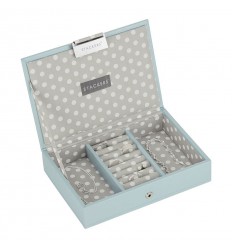 мини кутия за бижута с капак св.синьо сиво