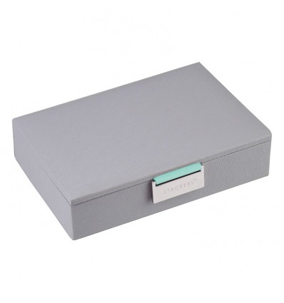 мини кутия за бижута с капак сиво мента