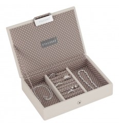 мини кутия за бижута с капак ванилия мока