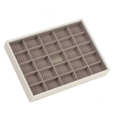 кутия за бижута 25 секции ванилия мока