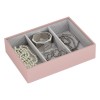 дълбока кутия за бижута 3 секции св.розово