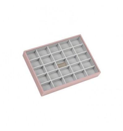 кутия за бижута 25 секции св.розово